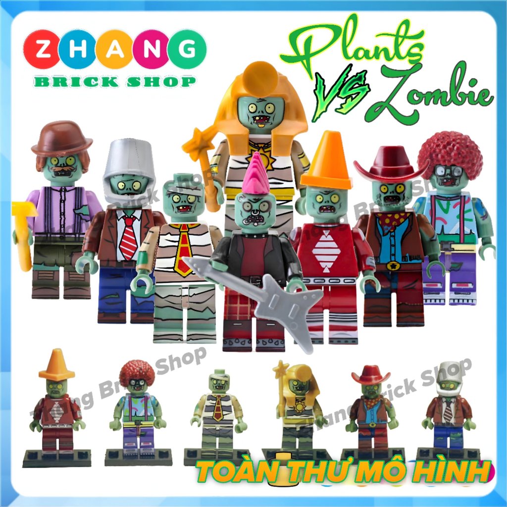 Mô hình nhân vật Plants vs Zombie Cây đại chiến xác sống quà tặng trang trí bánh sinh nhật POGO PG81