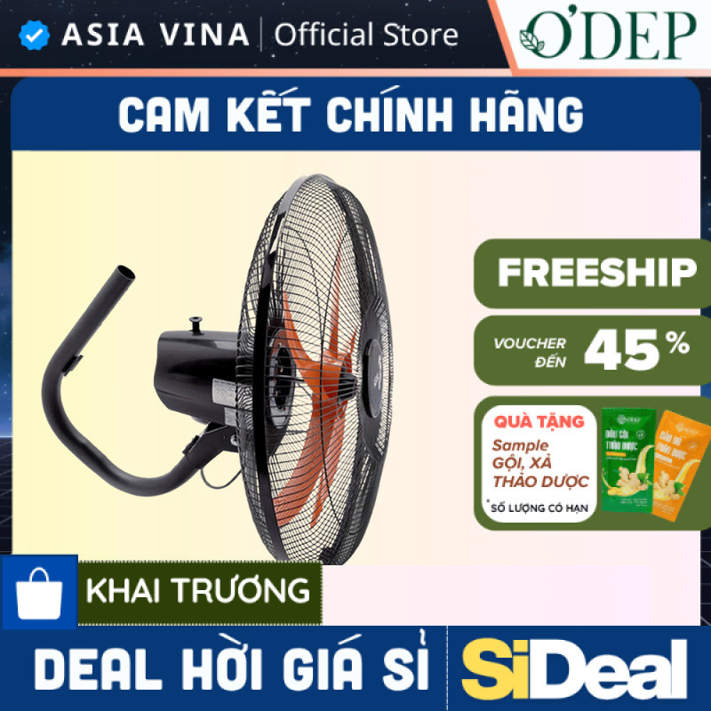 Thùng 2 quạt treo tường cổ cò Asia 80W, gió mạnh, tiếng êm, tiết kiệm điện L20002-DV0 - SIDEAL SIO