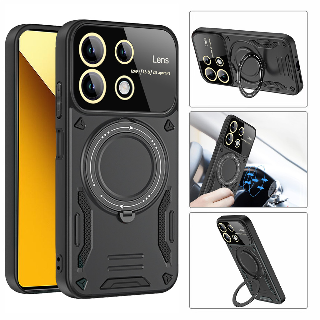 Dành Cho Redmi 15C 171MM / Redmi 15C 173MM Giá Đỡ Từ Tính Xoay Vỏ Điện Thoại Giáp Cho Redmi 15C 4G /