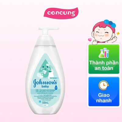 Sữa tắm gội toàn thân Johnson's Baby Sữa và Gạo 500ml