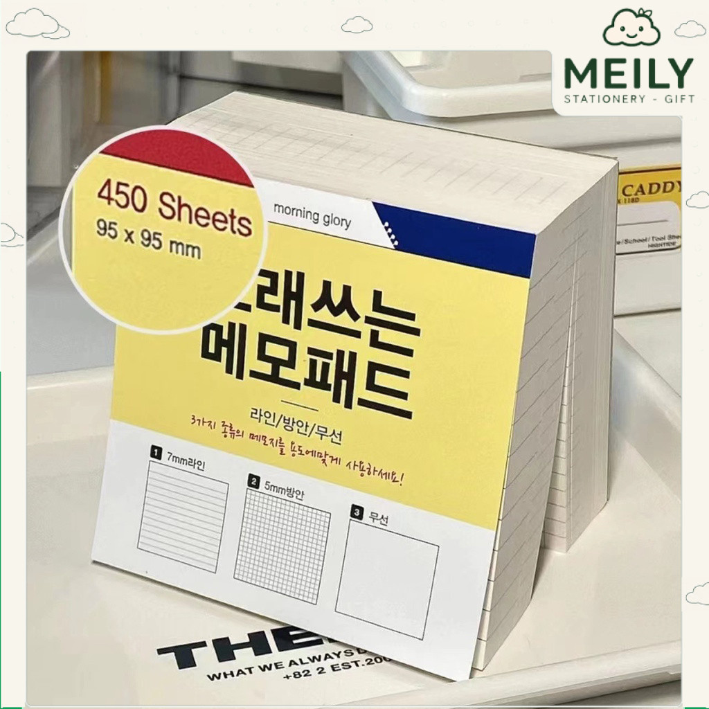 Giấy ghi chú NO31 450 tờ note mix giấy kẻ ngang/ caro/ trơn 3 in 1 phong cách Hàn Quốc chưa có keo