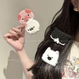 Hàn Quốc Dễ Thương Lợn Velcro Nổ Miếng Dán Trán Tóc Gãy Tổ Chức Hiện Vật Đầu Đăng Nữ Bên Liền Mạch Phụ Kiện Tóc