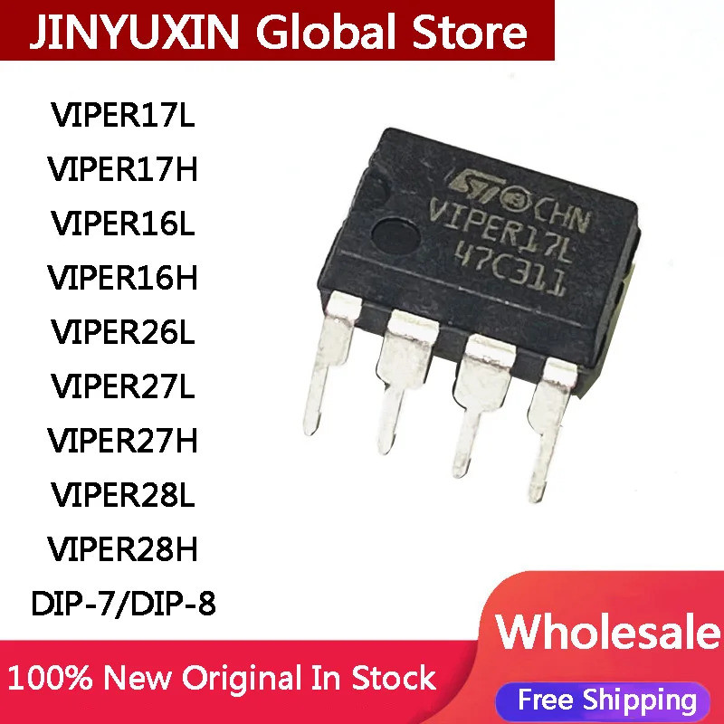 5 Chiếc VIPER17L VIPER17H VIPER16L VIPER26L VIPER VIPER27L VIPER27H VIPER28L VIPER28H DIP-7 DIP-8 IC