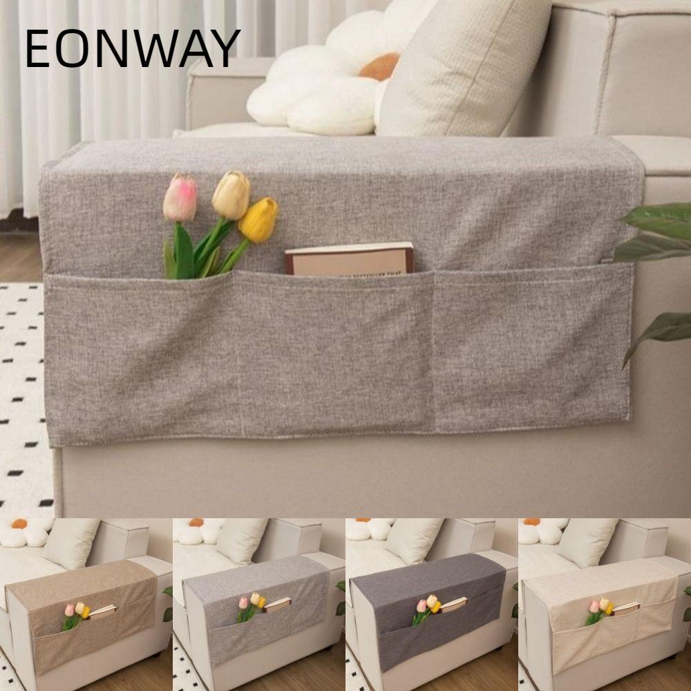 Túi đựng tay ghế sofa EONWAY, Bộ sắp xếp tay vịn ghế sofa mềm chống bụi, Polyester có thể giặt được 