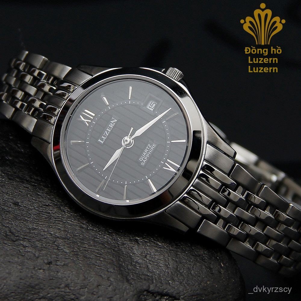 Hàng LUZERN Đồng hồ cặp đôi Lucerne, đồng hồ nam doanh nhân đơn giản, đồng hồ nữ thạch anh siêu mỏng