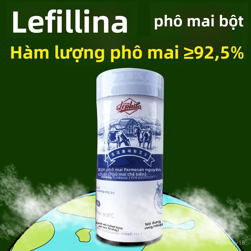 Bột phô mai Lefilina, Bột phô mai dùng cho pizza và mì Ý, Bột phô mai, Phô mai85g