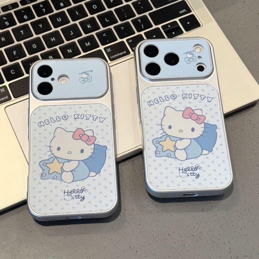 Gối Ngôi Sao Dễ Thương KT Cat Trường Hợp Điện Thoại Cho iPhone 17 16 15 14 13 12 11 Pro Max X Xr Xs 