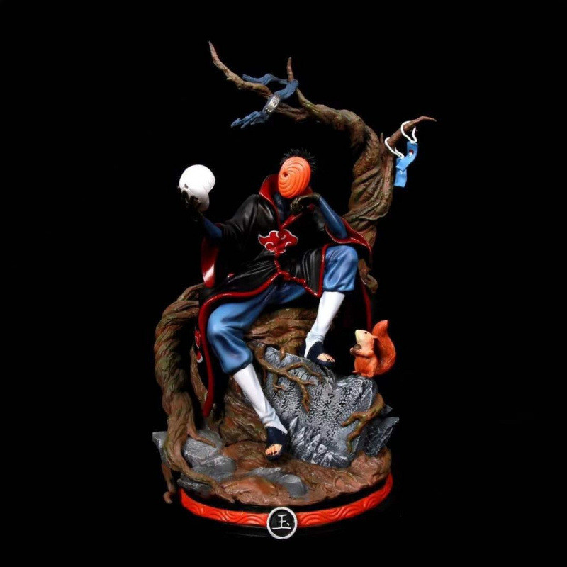 6JD4 Anime Naruto Uchiha Akatsuki Tobi Obito Figure Super Large Statue Trendy Toy Model Ornament