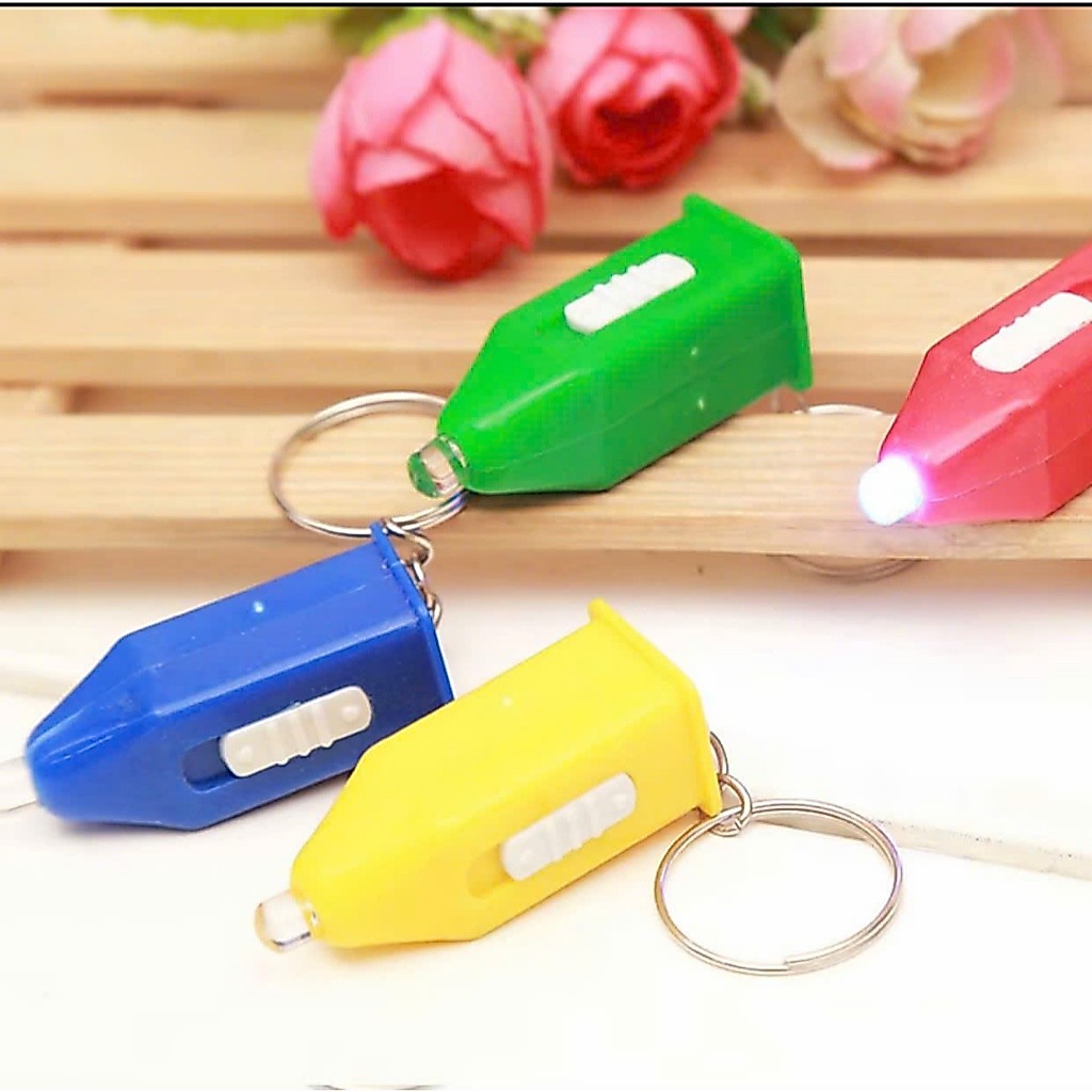 [ Tặng Thẻ Test UV ] Đèn Pin UV Mini  Có Móc Soi Huỳnh Quang Vi Khuẩn Đa Năng ( Đèn Tia Cực Tím )