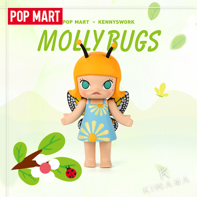 Chính Hãng Miễn Phí Vận Chuyển Pop Mart Molly Insect Series Ong Bướm Bọ Rùa Hình Firefly Doll Hình