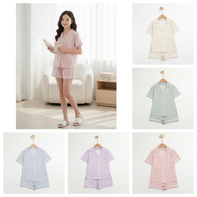 Bộ hè pizama bé gái tuổi teen LITIBABY size XS đến XXL (khoảng 25kg - 55kg)