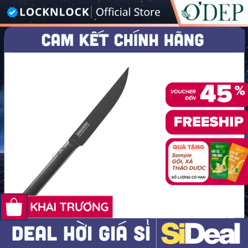 Dao thái chống dính LocknLock Santoku, Chef ,Paring ,Bread Knife nguyên khối CKK311 CKK312 CKK313 CK