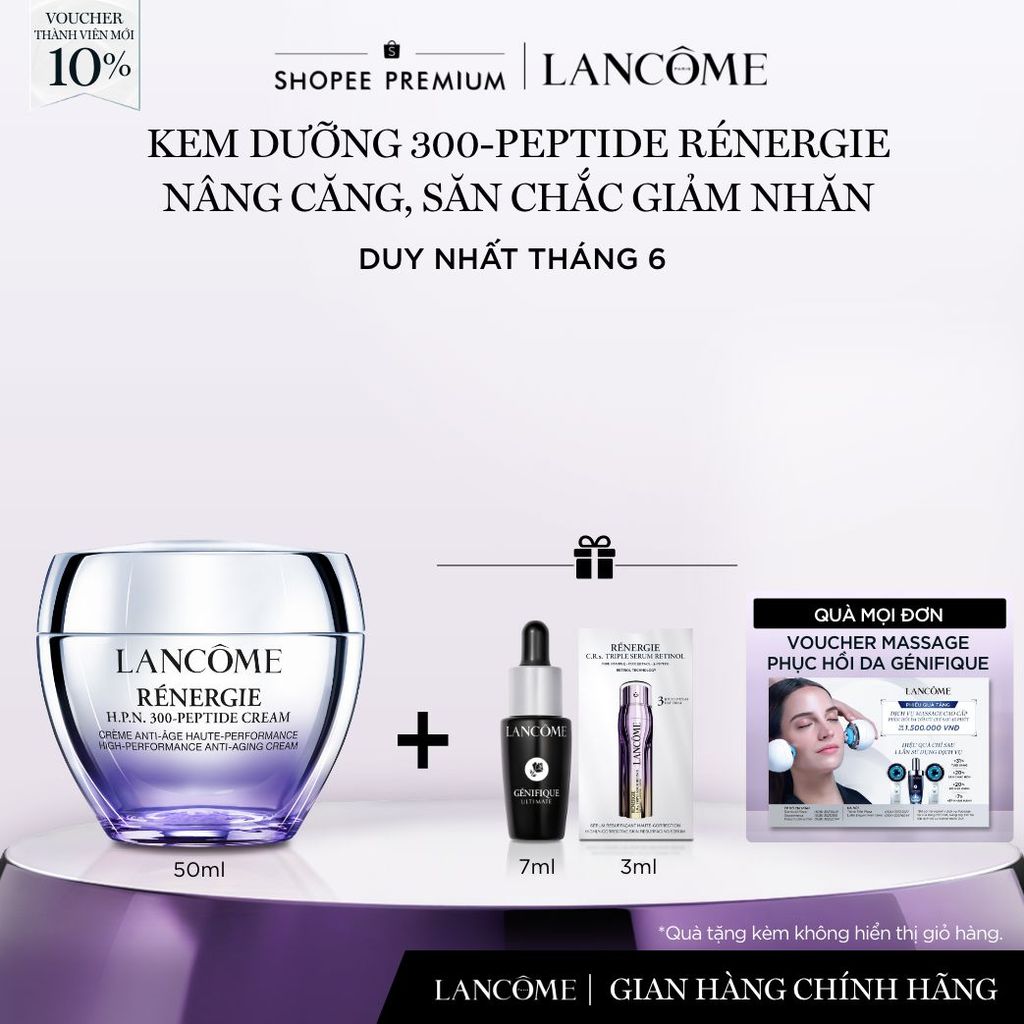 Kem Dưỡng Lancome 300-Peptide Rénergie Chống Lão Hoá & Nâng Căng, Săn Chắc 50ml
