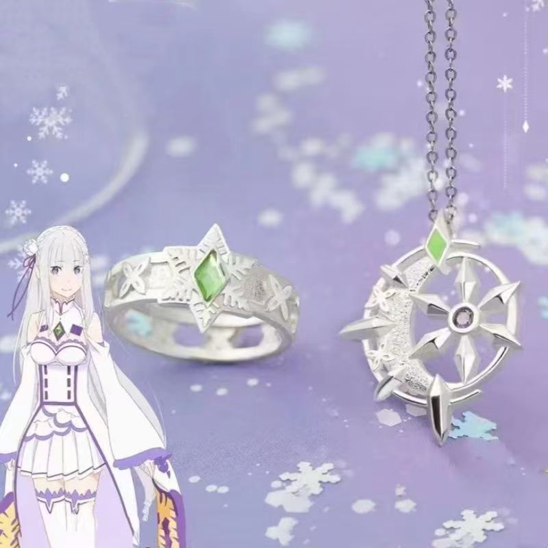 Re: Zero / Emilia / Emilia Vòng cổ khớp Vòng trang sức mặt dây chuyền / reth