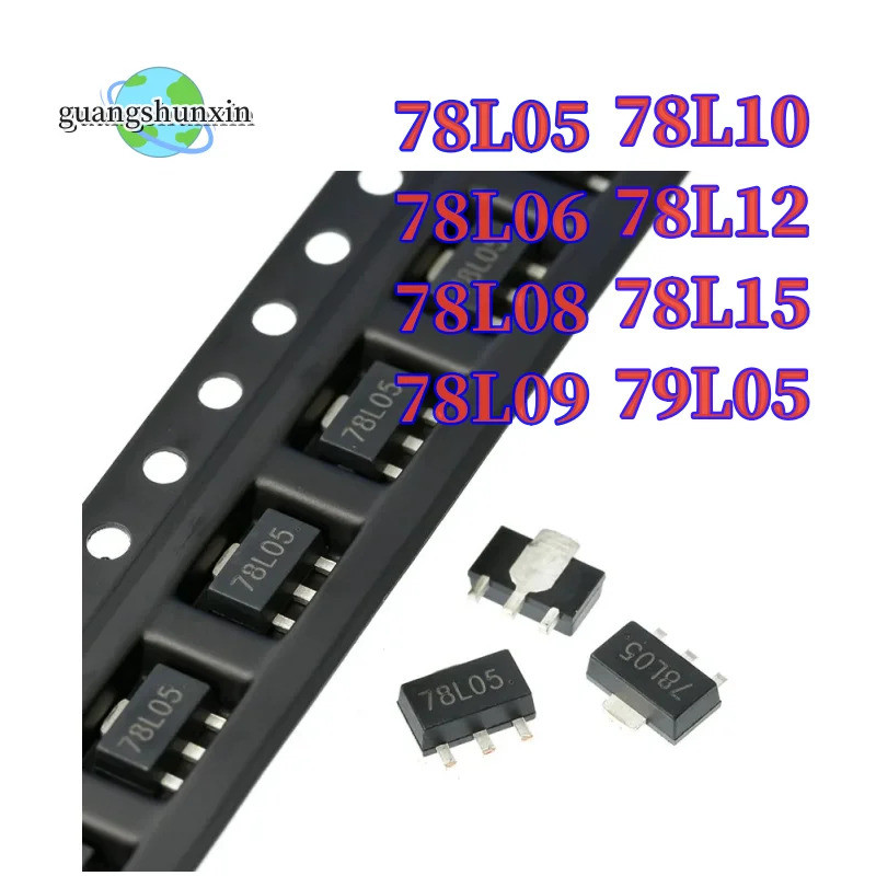 5 CÁI 78L05 78L06 78L08 78L09 78L10 78L12 78L15 79L05 SMD SOT-89 Triode Chip ic