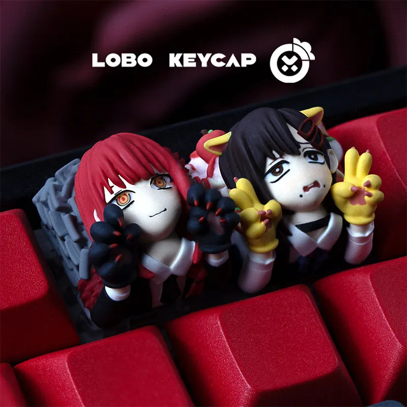 Lobo Keycap Artisan Keycap Cưa Xích Người Makima Reze Power Tùy Chỉnh Nhựa Esc Chìa Khóa Cho Bàn Phí