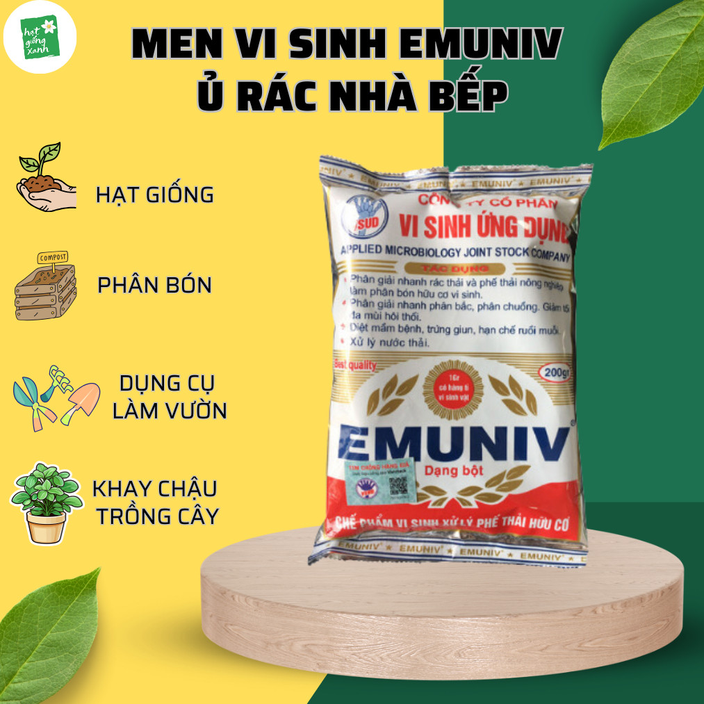 Vi Sinh Ứng Dụng EMUNIV (200gr) , vườn Đà Nẵng