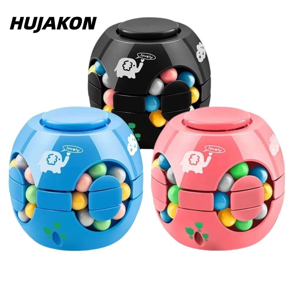 HUJAKON Magic Bean Cube Spinner, Ngón Tay Con Quay Nhựa Bóng Xoay, Xoay Bóng Ngón Tay Spinner Gyro