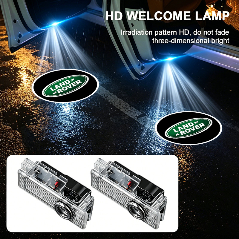2 Chiếc Đèn LED Cửa Ô Tô Logo Chào Mừng Đèn Máy Chiếu Laser Tự Động Cho Land Rover Range Rover L405 