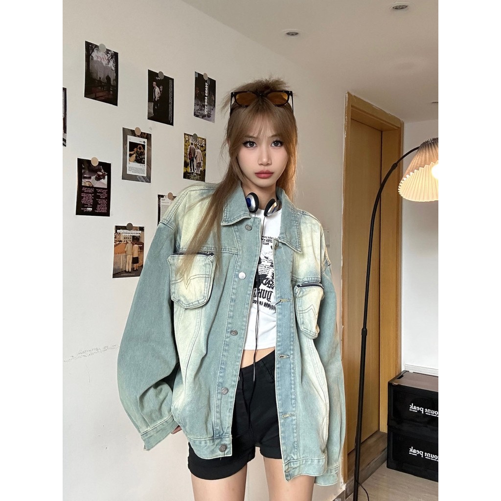 [Ảnh mạng] 5211 Retro S--3XL P48 Áo khoác Denim