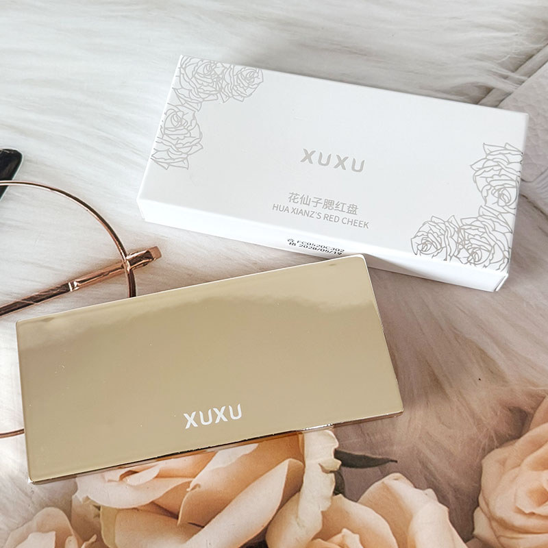 X xuxu Flower Fairy Blush Palette Atmosphere Rouge Red + Blush Brush