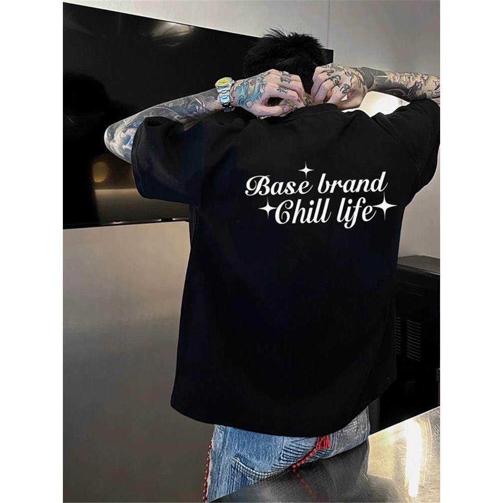 Châu Âu Mỹ Hiphop Hiphop Đẹp Trai Tiếng Anh Ngắn Tay Áo Thun Nam Nữ Đồng quê Dạo Phố Cao Cấp Nặng Ng