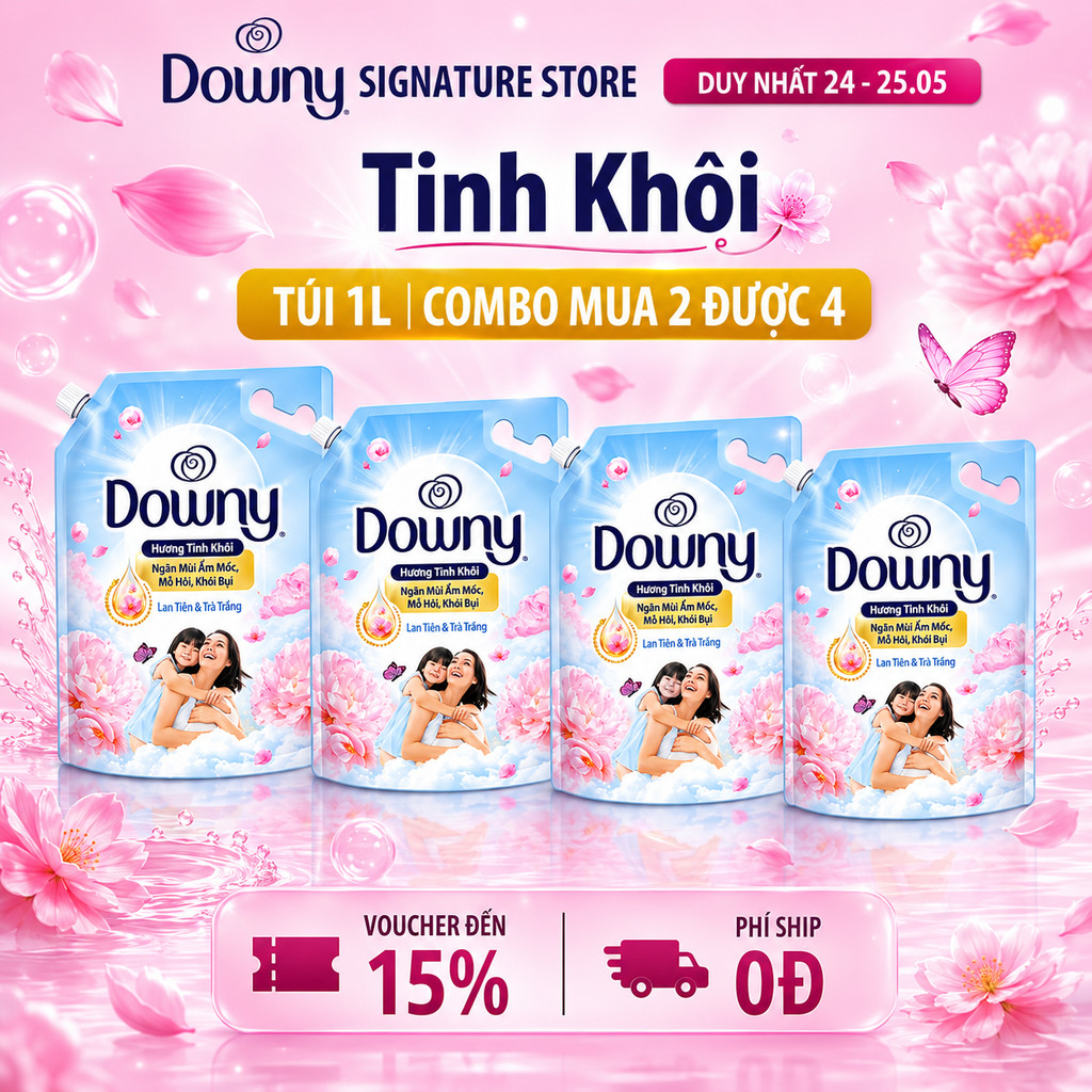 [LIVE] Combo 4 Nước Xả Vải Downy Nhiều Mùi Hương 1L