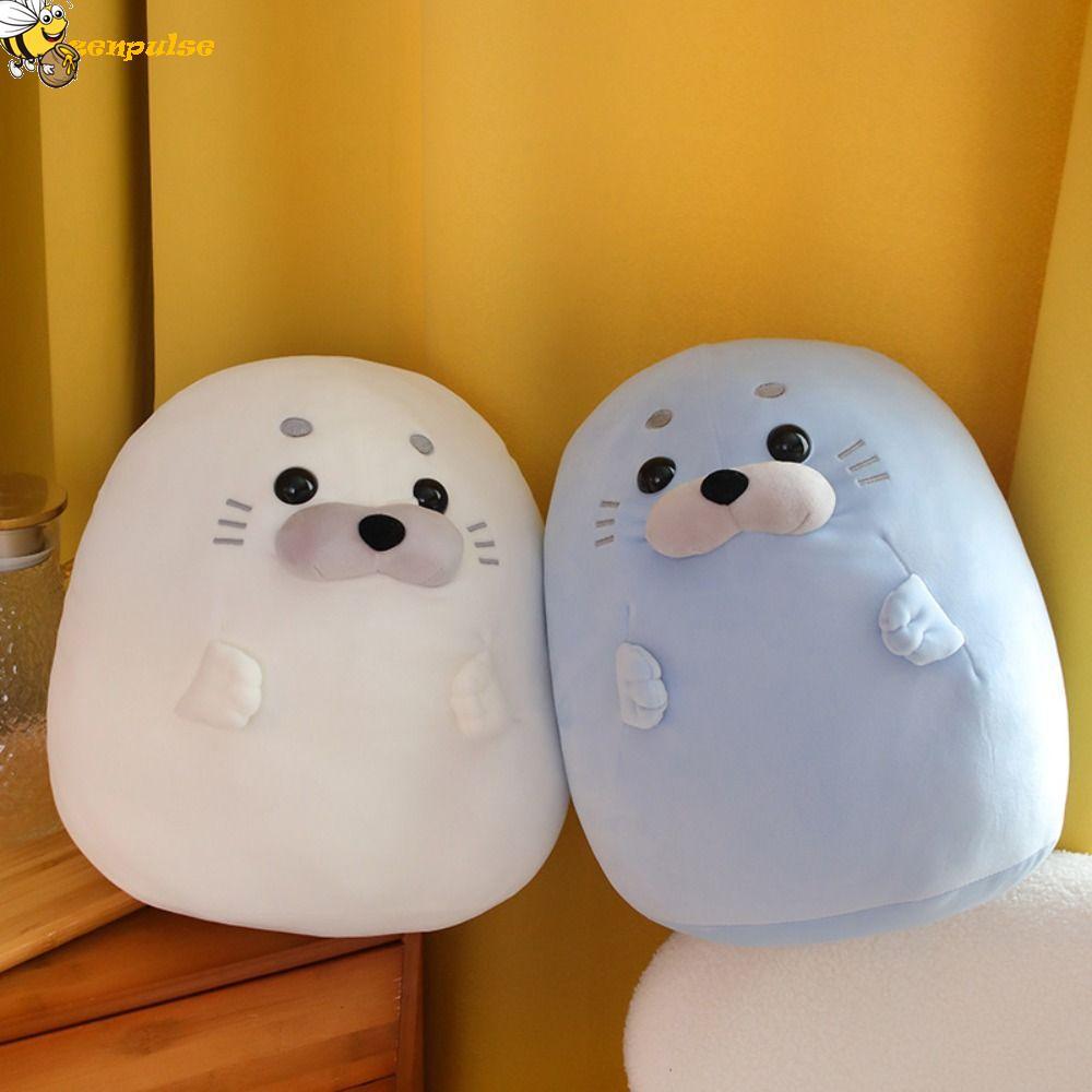 ZENPULSE Anime Seal Plush Doll, Mochi PP Cotton Plush Seal Sleep Gối, Ins Chubby Mềm Lông Tơ Đồ Chơi