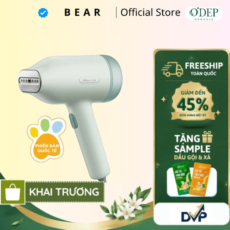Bàn ủi hơi nước cầm tay Bear GTJ-B10S1 - Hàng chính hãng - Bảo hành 18 tháng - SHOP DVP