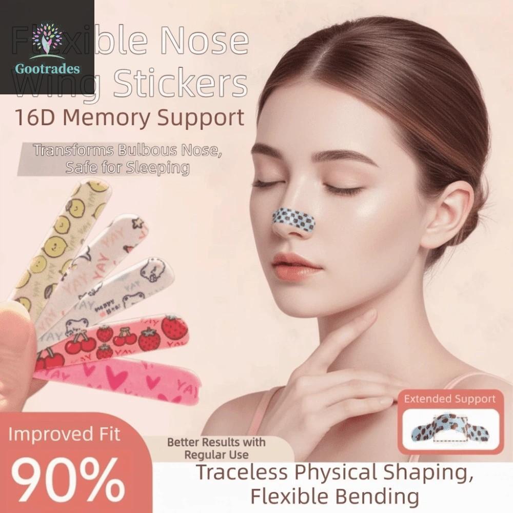 GOOTRADES 20/50 Miếng Dán Giảm Béo Cánh Mũi, Nâng Định Hình Mũi, Dải Hoạt Hình Tự Định Hình, Dụng Cụ