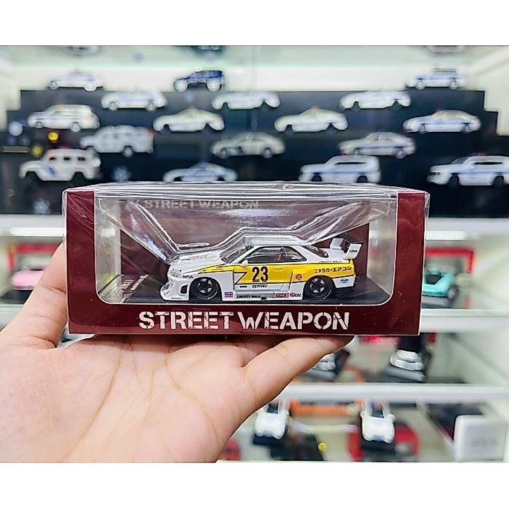 Mô hình xe Nissan Super ER34 LBWK #23 Special Edition tỉ lệ 1:64 Street weapon SW6433001