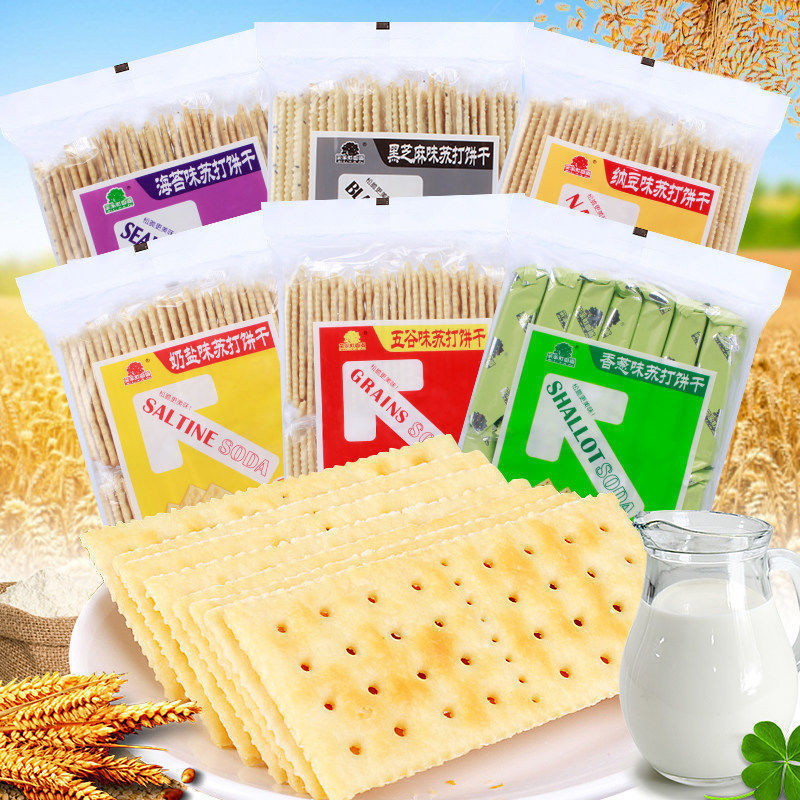 Hàng sẵn có Giao hàng ngay lập tức Fruit Town Garden Soda Biscuits 360g Fruit Town Lược mặn Bữa ăn B