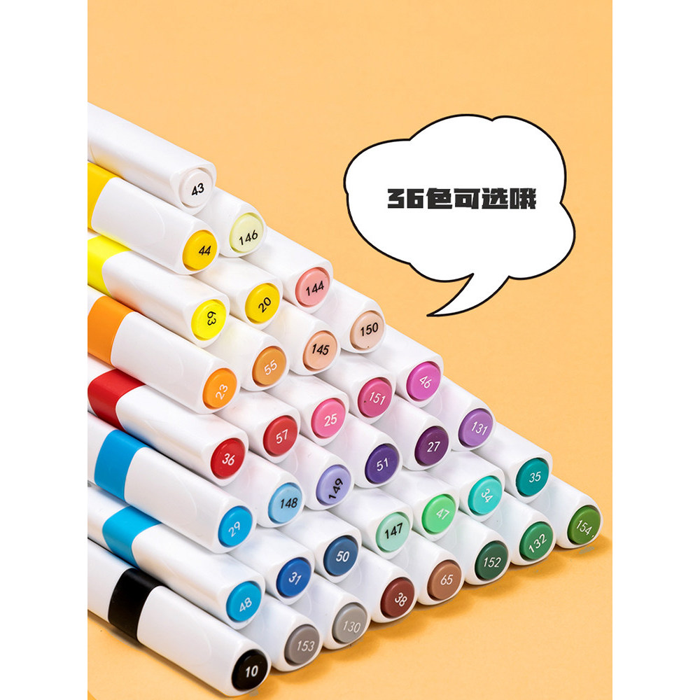 bút màu acrylic màu acrylic Bút đánh dấu acrylic đơn Deli thanh tam giác đầu cứng 36 màu bổ sung dễ 