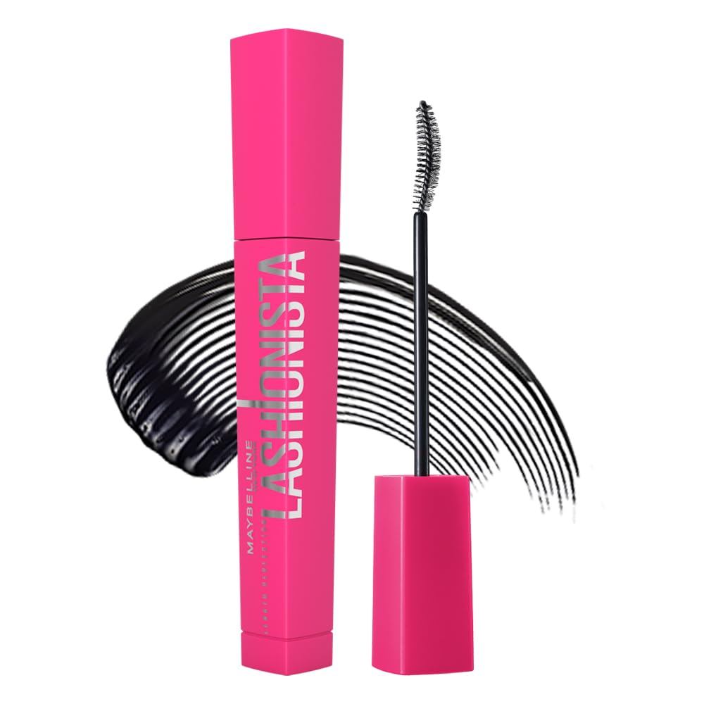Maybelline MAYBELLINE Mascara, Remove with Hot Water, Lashionista N 01, Black, Primer, Long, Curl Ho