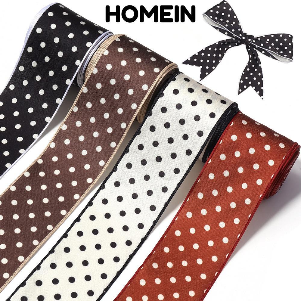 HOMEIN Chấm Bi Ruy Băng, Ruy Băng In Chiều Rộng 3 Sân 40 Mm, Trang Trí Chấm Bi In Hình Polyester Tra