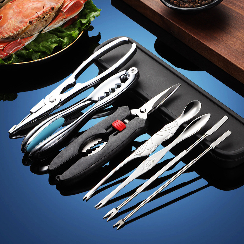 Ăn Cua Dụng Cụ Tám Cua Phá Hủy Cua Móng Vuốt Cua Móng Vuốt Cua Inox 304 Cua Nĩa Cua Kim Lột Lông Cra