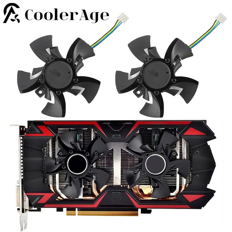 INew 75MM GA81O2U GPU Quạt Làm Mát Thay Thế Cho DATALAND R9 285 2GB R9 380 4GB Card Đồ Họa Video Coo