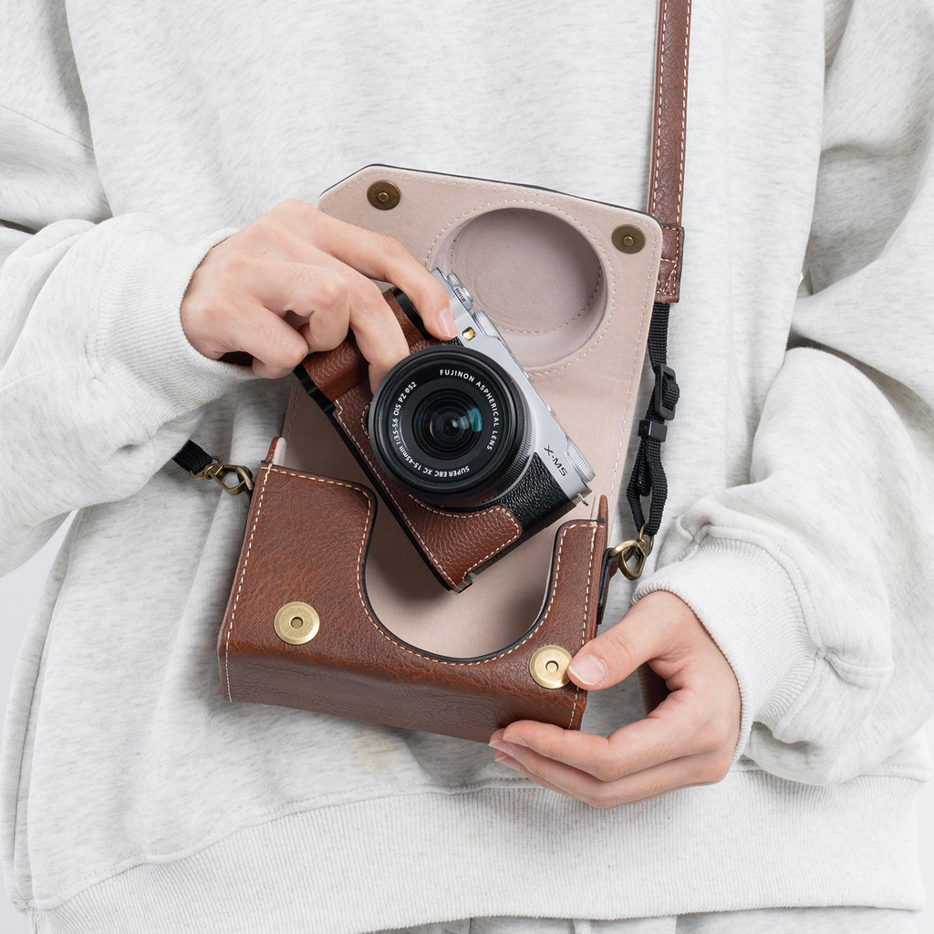 Thích hợp cho túi đựng máy ảnh Fuji xm5xe5xhalf Canon v1 Nikon z30 Sony Black Card 7 Card Vỏ bảo vệ 