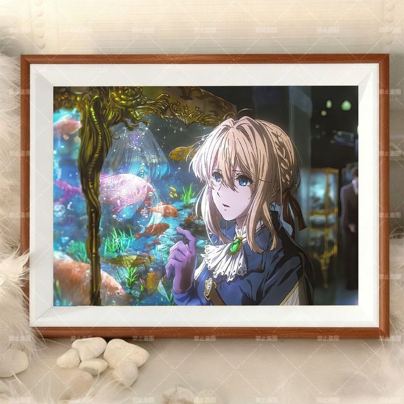 Violet Evergarden Wellit Hàng Hóa Khung Ảnh Anime Hai Chiều Thanh Chirp Đồ Trang Trí Bàn Trang Trí P