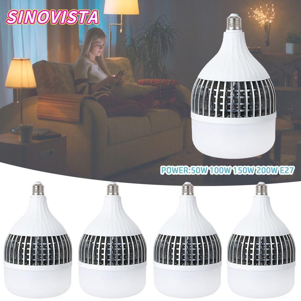 Đèn siêu sáng SINOVISTA, Bóng đèn LED E27 Power 100W Base E27, Điện áp di động 220V Kích thước lớn Đ