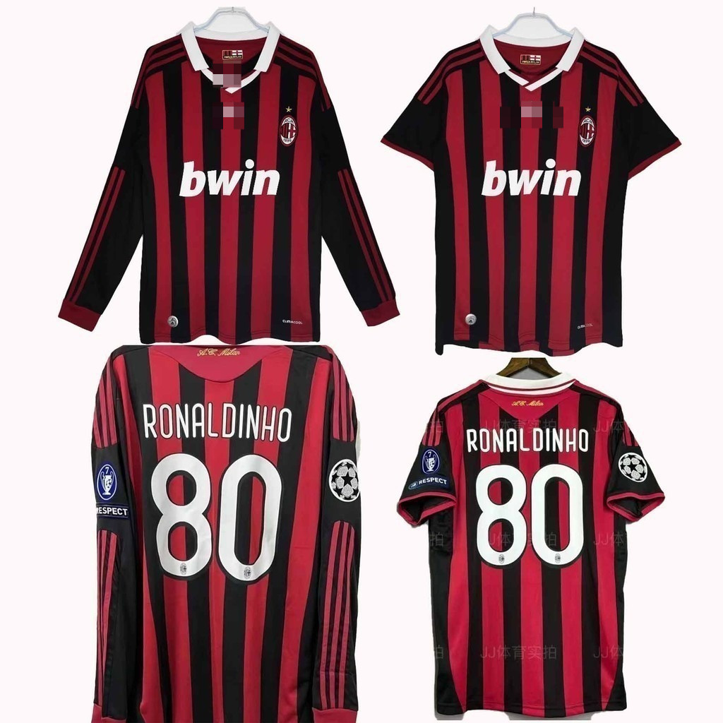 Retro Issue 09-10 AC milan ROCKALDINHO BECKHAM 32 # áo bóng đá áo bóng đá nam-FG001