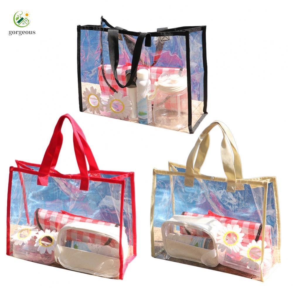 [FUXIN]Pack of Two Clear PVC Suitable for Beach Days and Concerts Size 20x14x7