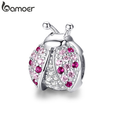 Bamoer Charms Hạt Bảy Chậu Bọ Rùa Phụ Kiện DIY Vòng Tay Cho Nữ Quà Tặng