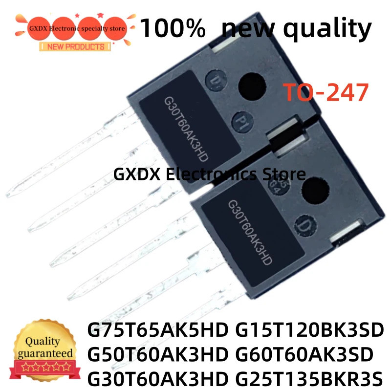 5 Chiếc G60T60AK3SD G30T60AK3HD G25T135BKR3S G75T65AK5HD G15T120BK3SD G50T60AK3HD TO-247 Hiệu Ứng Tr