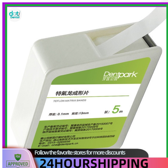 5m / cuộn Nha khoa Teflon Matrix Bands Nha khoa Tiêu hao trám Bảo vệ rào cản ướt của răng liền kề