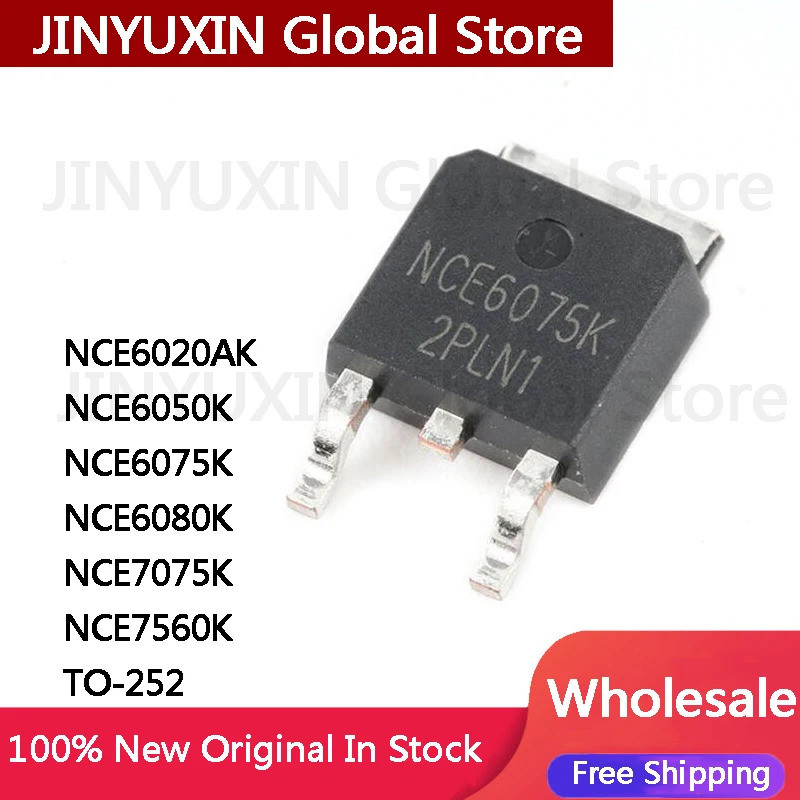 5 Cái NCE6075 NCE6020AK NCE6020 NCE6050K NCE6075K NCE6080K NCE7075K NCE7560K TO-252 IC Còn Hàng Bán 
