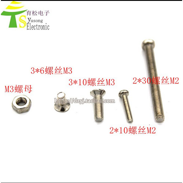 Vít Vít Vít Nhỏ M3 Vít Đầu Phẳng Vít Đai Ốc Tròn M3 Đai Ốc M3 Vít