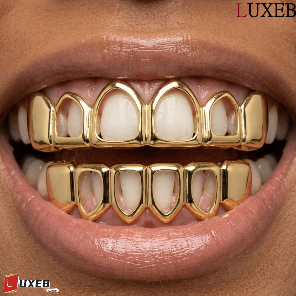 LUXEB 2 Cái / bộ Lưới Nướng Nha Khoa, Hip Hop Classic Charm Răng Grillz, Trang Sức Răng Bóng Đơn Giả