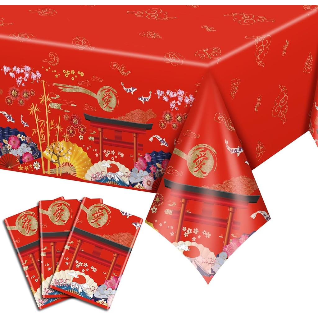 3 Đồ trang trí tiệc Hibachi Khăn trải bàn Khăn trải bàn 108x54 inch, Khăn trải bàn Nhật Bản chống th