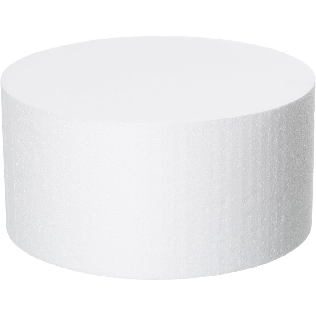 12 x 6 Inch Bánh Xốp Giả 1 Gói Bánh Xốp Trắng Bộ Bánh Xốp Giả Tròn Thủ Công, Bánh Giả